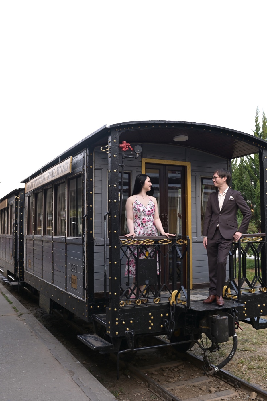 Vintage Dalat train platform